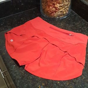 Lululemon Speed Up Short Long *4" Updated Fit Flamenco Red Size 4